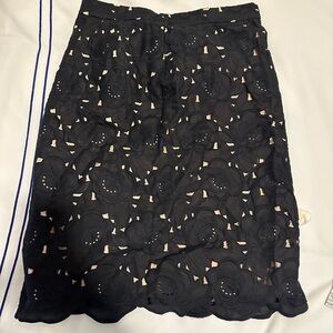 Eyelet pencil skirt